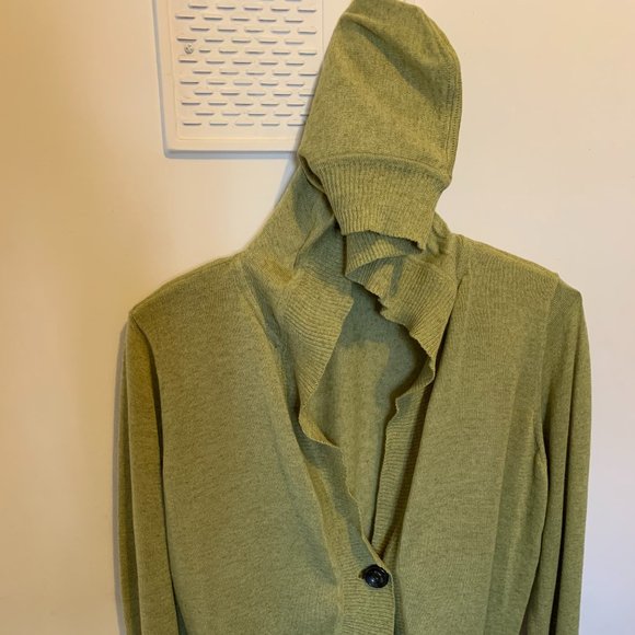 CAbi Light-weight Hooded Sweater - w/black accents (size L but fits like a Med) - Picture 3 of 4